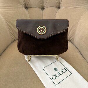 VTG Auth GUCCI Italy Iconic GG Circa 1980's MINI Pouch Clutch Bag GORGEOUS!